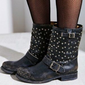Frye Jenna short studded moto boot 9.5